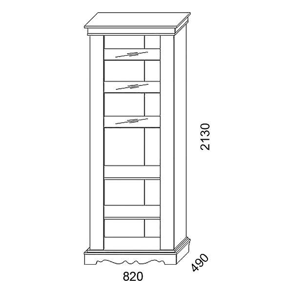 Купить шкаф с витриной 1д амелия кмк 0435.11 - 39 034 руб.