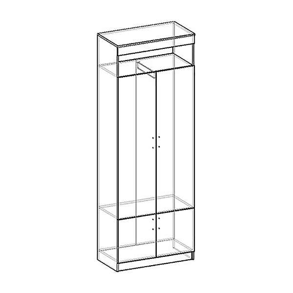 Купить шкаф двухдверный ната-лина - 9 595 руб.