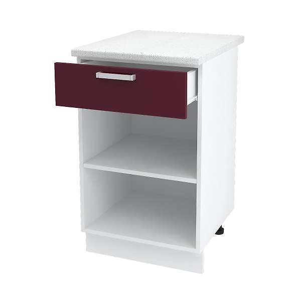 Купить шкаф напольный с одним ящиком дина шн1я 500 б/ст - 3 263 ₽