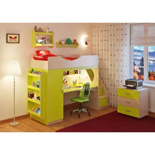 Купить кровать-чердак легенда 9.4 с полками - 38 390 ₽