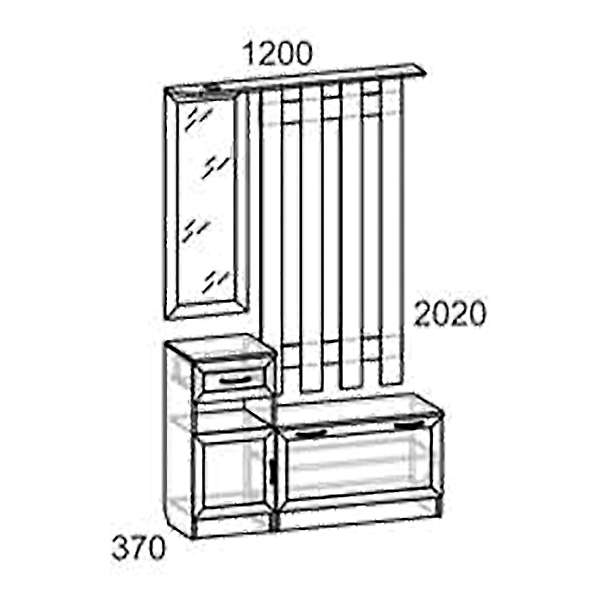 Купить зеркало с тумбой вешалка с тумбой мр-10 машенька (рамка) - 7 828 руб.