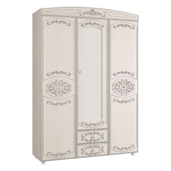 Купить шкаф трехдверный комбинированный с зеркалом каролина - 24 826 руб.