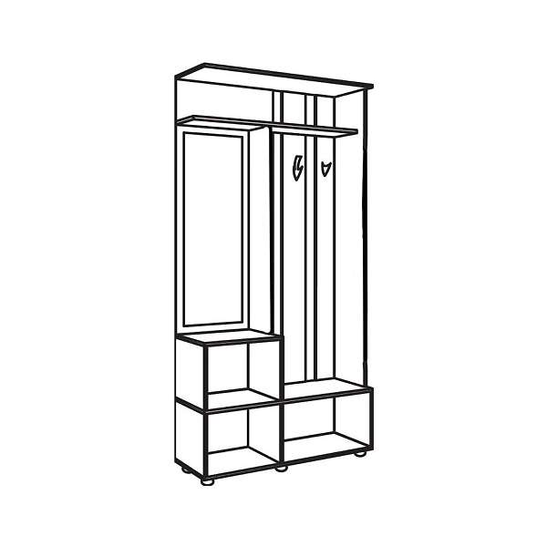 Купить тумба с вешалкой глория 105/02 - 8 105 руб.