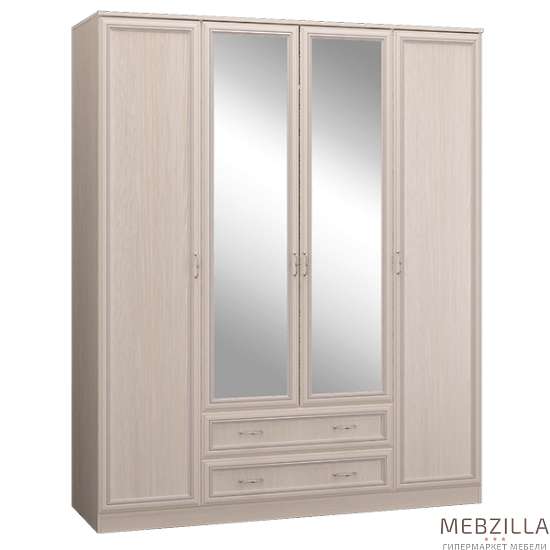 Купить верона шкаф 4-х дверный с зеркалом - 37 386 руб.