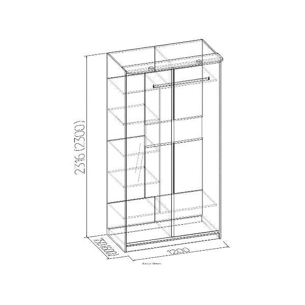 Купить шкаф-купе 1200 домашний - 27 499 руб.