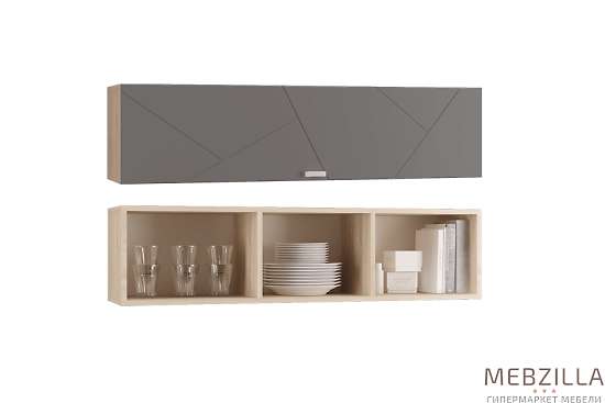 Купить скайлайн шкаф настенный (1200) с горизонтальной дверью графит - 4 179 руб.