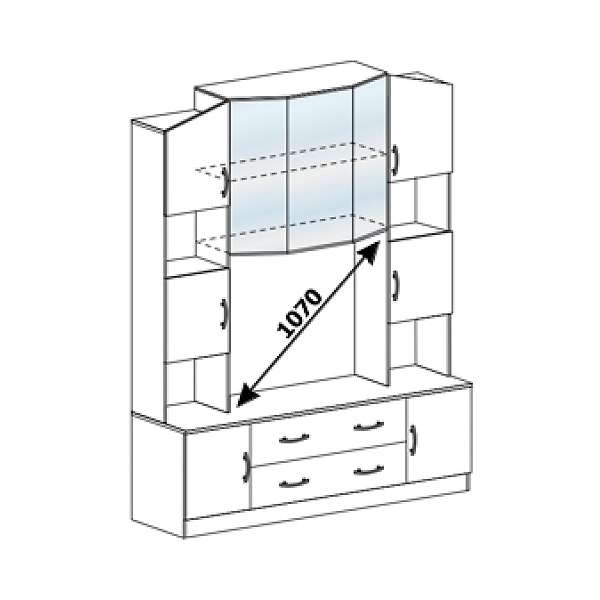 Купить стенка (центральная часть) лдсп макарена тв 301 - 13 523 руб.