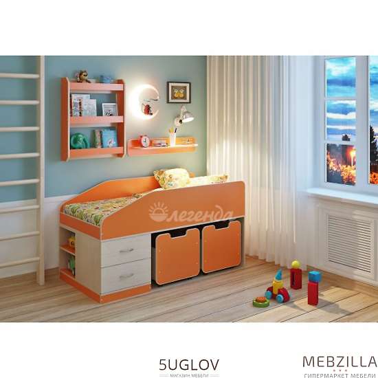 Купить кровать легенда 8 с полками - 18 370 ₽