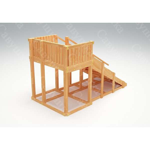 Купить зимняя деревянная горка савушка зима wood 3 - 78 000 руб.