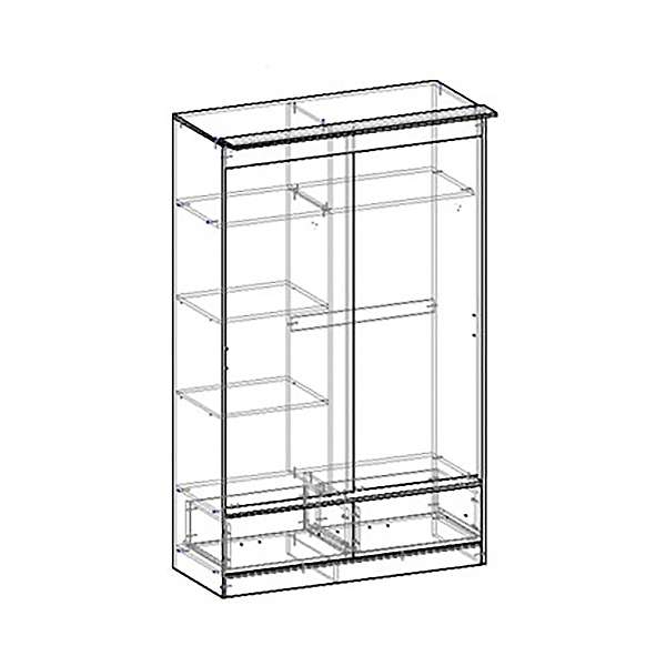 Купить шкаф-купе с ящиками светлана  - 24 346 руб.