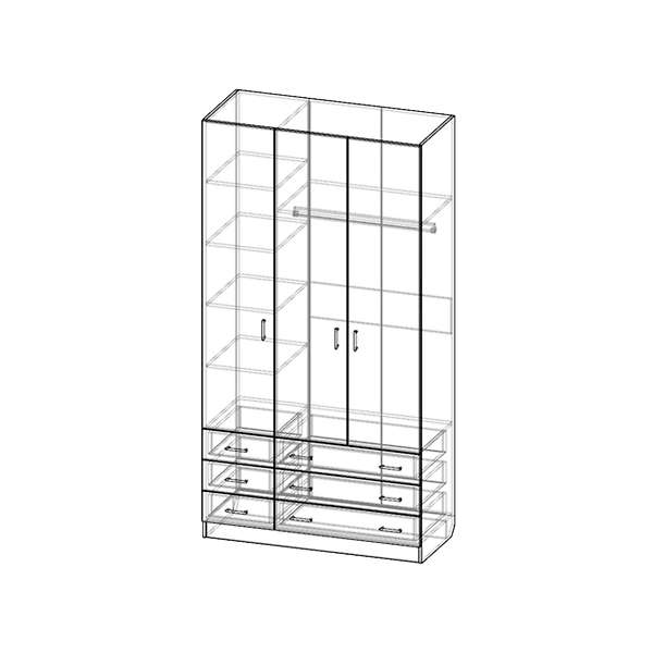 Купить шкаф трехстворчатый шр-316 - 17 050 ₽