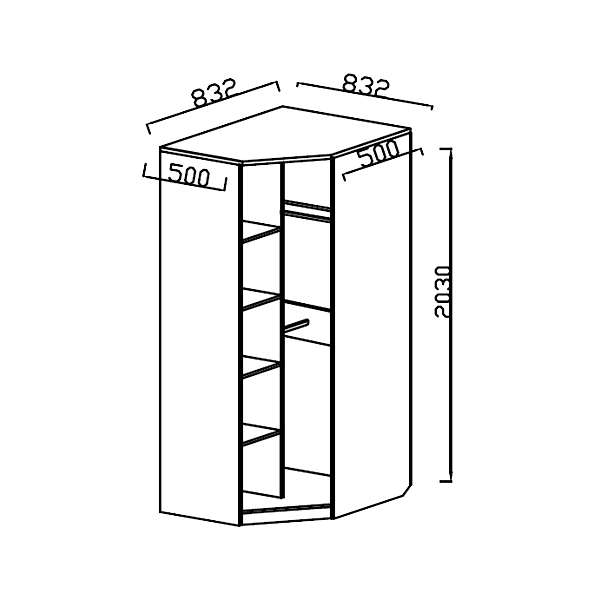 Купить шкаф угловой с зеркалом юн-8 юниор-7 прованс - 24 630 руб.