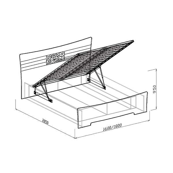 Купить кровать № 1 1400 с подъемным механизмом роберта - 25 115 руб.