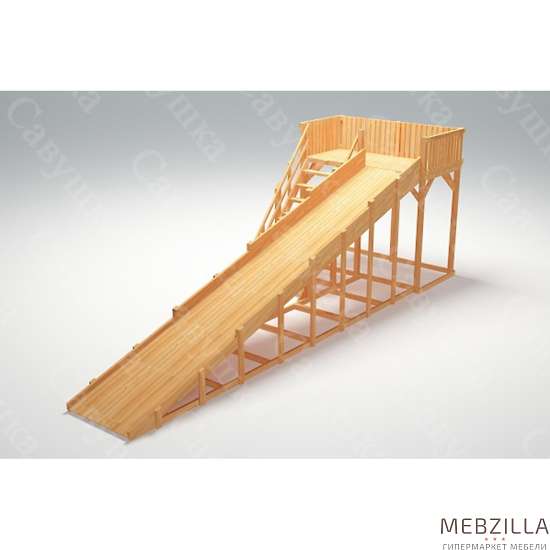 Купить зимняя деревянная горка савушка зима wood 6 - 195 000 руб.