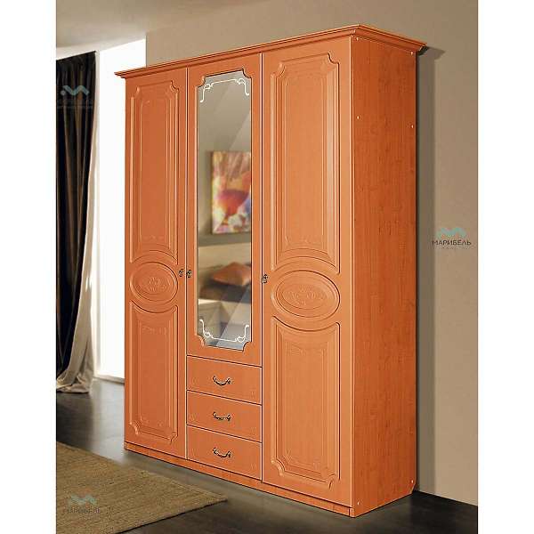 Купить шкаф трехдверный с ящиками ивушка-5 - 45 080 руб.