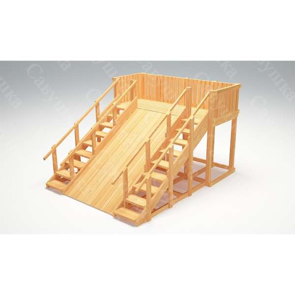 Купить зимняя деревянная горка савушка зима wood 4 - 109 900 руб.