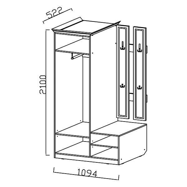 Купить шкаф комбинированный визит-4 - 26 000 руб.