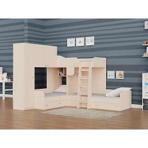 Кровать трехместная двухъярусная Трио/1