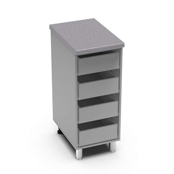 Купить рабочий стол 400 с 4 ящиками луксор 4р4 - 6 584 ₽