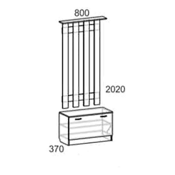 Купить вешалка с тумбой м-2 машенька - 3 403 руб.