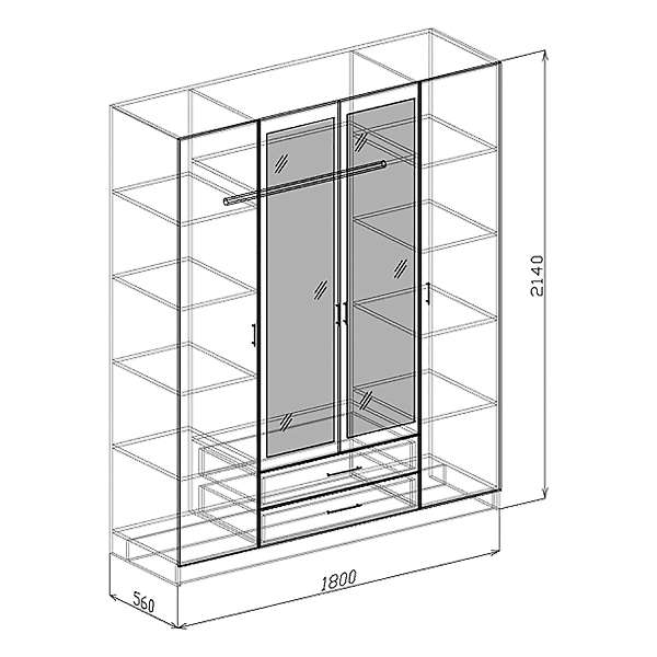 Купить шкаф четырехдверный токио - 29 101 руб.
