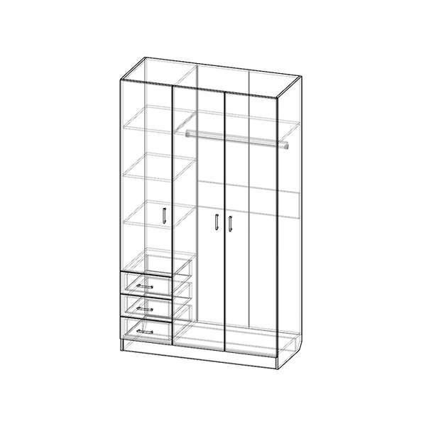 Купить шкаф трехстворчатый шр-305 - 13 430 ₽