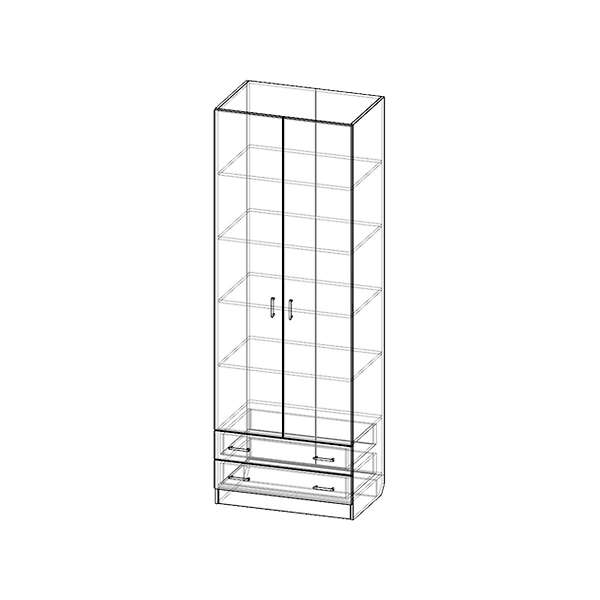 Купить шкаф двухстворчатый шр-222 - 11 590 ₽