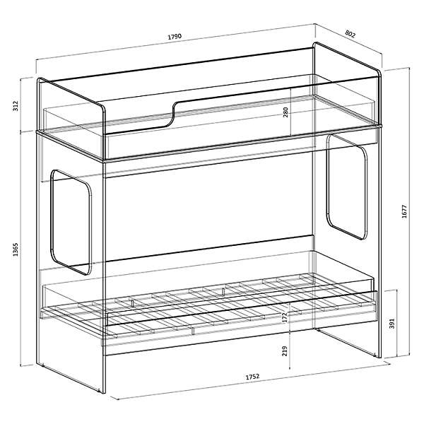 Купить двухъярусная кровать легенда d601.1 - 24 730 руб.