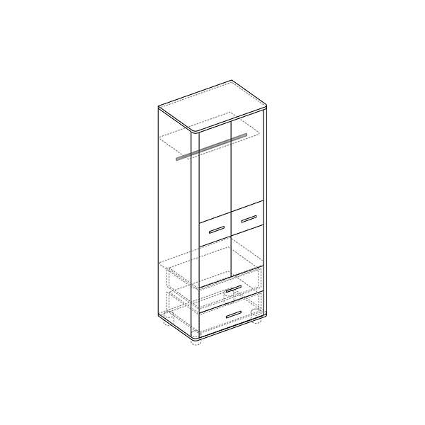 Купить шкаф двухдверный-12 оливия - 26 622 ₽