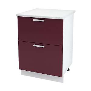 Шкаф напольный с двумя ящиками Дина ШН2Я 600 Б/СТ