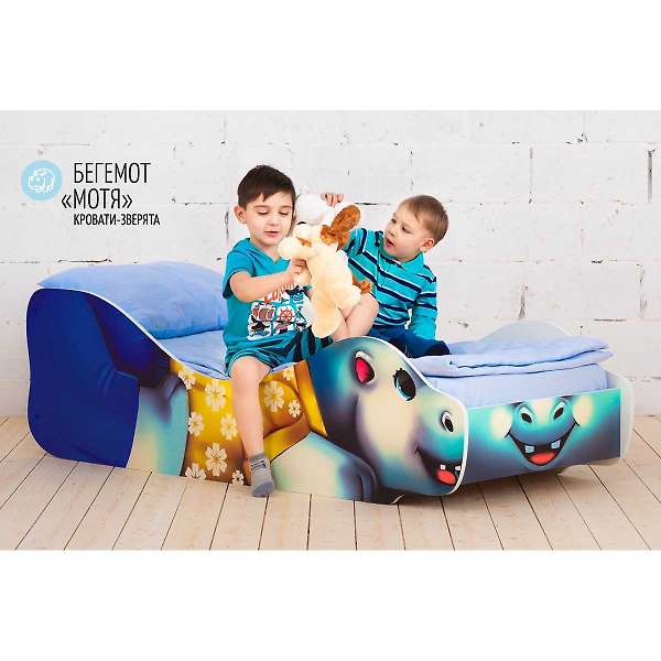 Купить кровать-зверенок бегемот-мотя - 8 690 руб.
