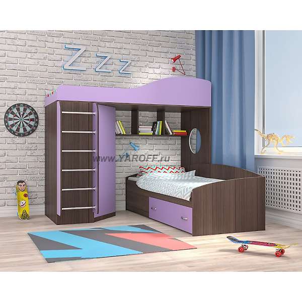 Купить кровать двухъярусная кадет 2 с металлической лестницей - 34 170 руб.