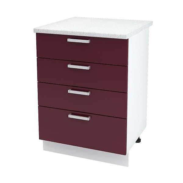 Купить шкаф напольный с четырьмя ящиками алина шн4я 600 б/ст - 6 013 ₽