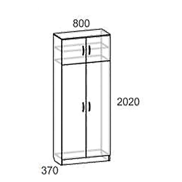 Купить шкаф двухдверный м-5 машенька - 5 320 руб.