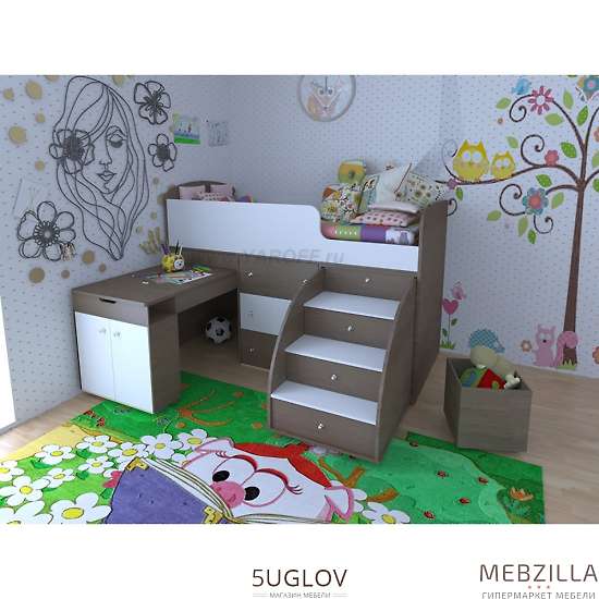 Купить кровать-чердак 700х1600 малыш - 22 440 руб.