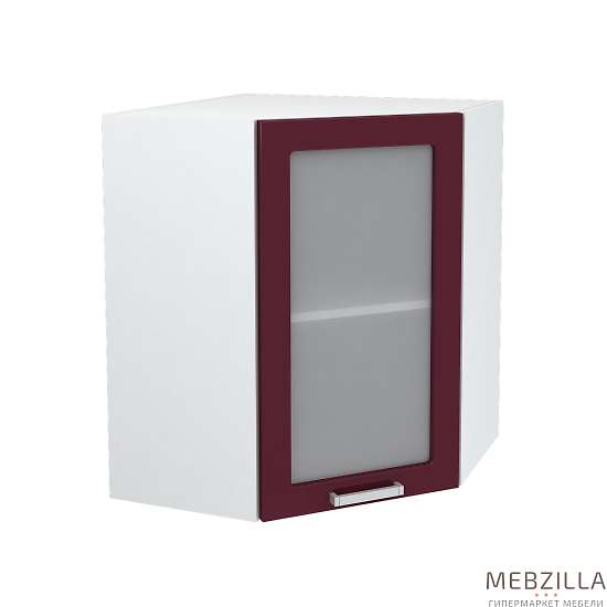 Купить шкаф навесной угловой со стеклом модена швус 600-920 - 5 711 ₽