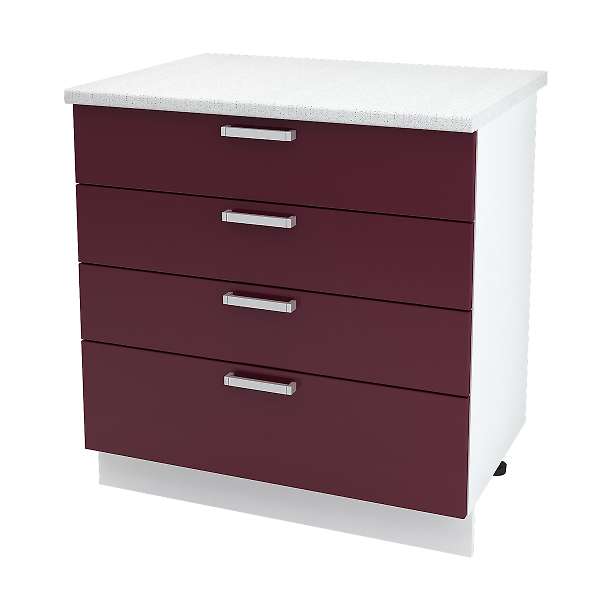 Купить шкаф напольный с четырьмя ящиками алина шн4я 800 б/ст - 6 922 ₽