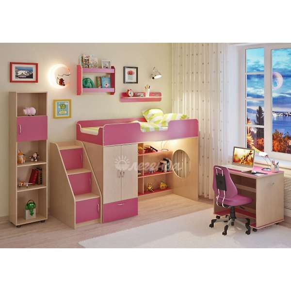 Купить детская стенка легенда №9 с полками - 35 020 ₽