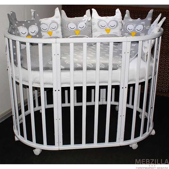 Купить круглая-овальная кроватка jacomo dia 7 в 1 - 11 500 ₽