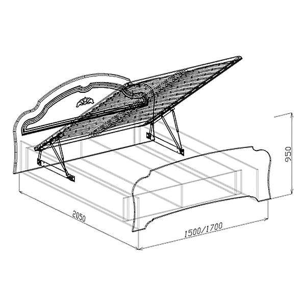 Купить кровать №1 1,4 валенсия - 17 408 ₽