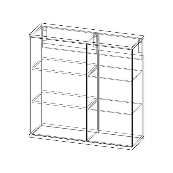 Купить шкаф настенный со стеклом домино дм-36 - 9 700 ₽