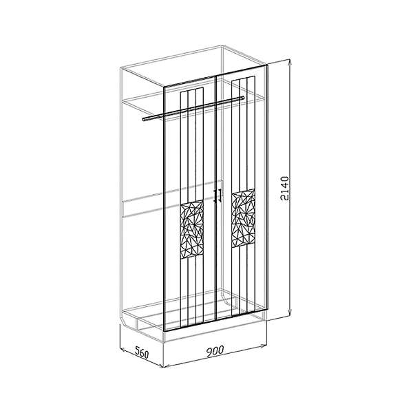 Купить шкаф двухдверный роберта - 15 282 руб.