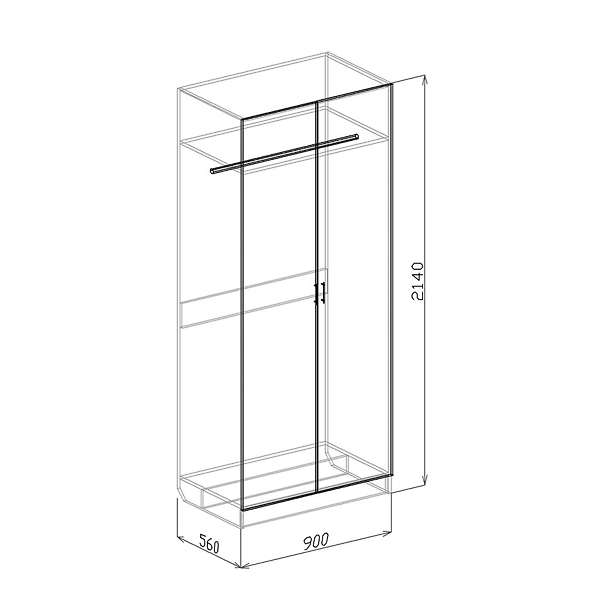 Купить шкаф двухдверный токио  - 11 561 руб.