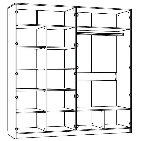 Купить шкаф комбинированный livorno нм 013.58 - 45 999 руб.