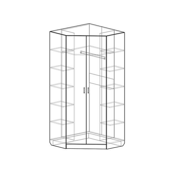 Купить шкаф угловой ушр-205 - 16 030 руб.