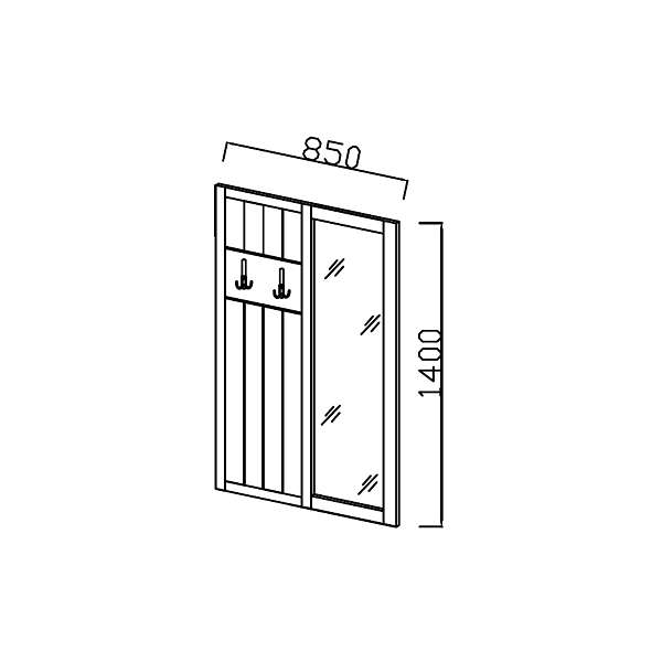 Купить вешалка навесная с зеркалом визит-17 прованс - 9 660 руб.