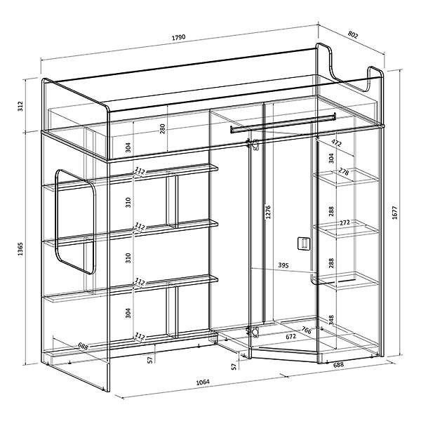 Купить кровать-чердак легенда в602.3 - 28 500 ₽