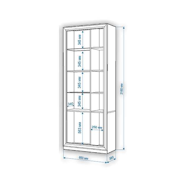 Купить шкаф витрина швтв-фсд-бян nobile - 33 590 ₽