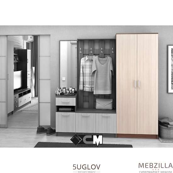 Купить шкаф для одежды комбинированный с полками лдсп машенька шк 204 - 7 353 руб.