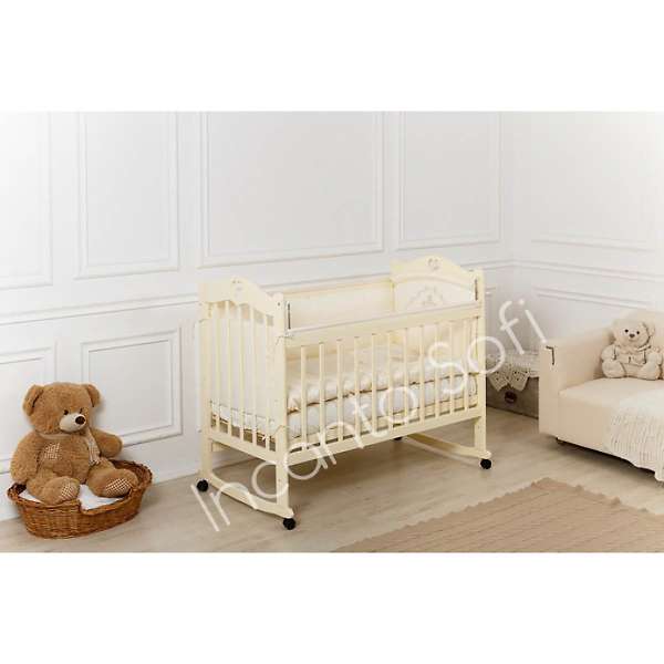 Купить кровать детская incanto sofi с сердечком (колесо-качалка) - 4 600 ₽